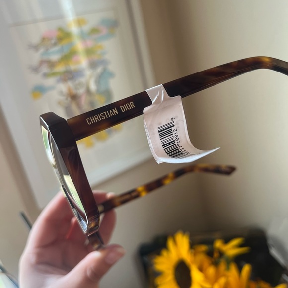 SALE✨CHRISTIAN DIOR blonde Havana DiorMidnight S2F Geometric Sunglasses - Picture 12 of 17